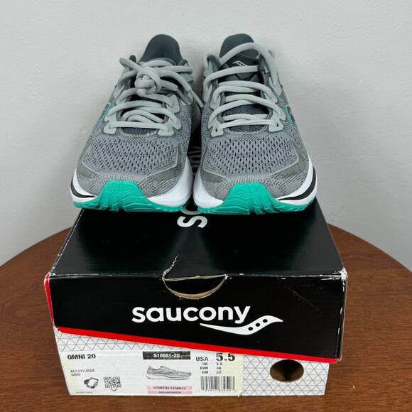 New Saucony Omni 20 Running Sneaker in Alloy/Jade Women's Size 5.5 - Picture 8 of 9